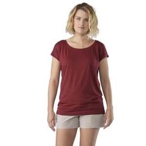 Arc'teryx Women's Maroon Short Sleeve T-Shirt Lightweight Casual‎ Top